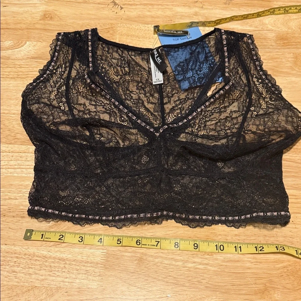 Adore Me Black and Purple Lace Bras - Picture 5 of 7